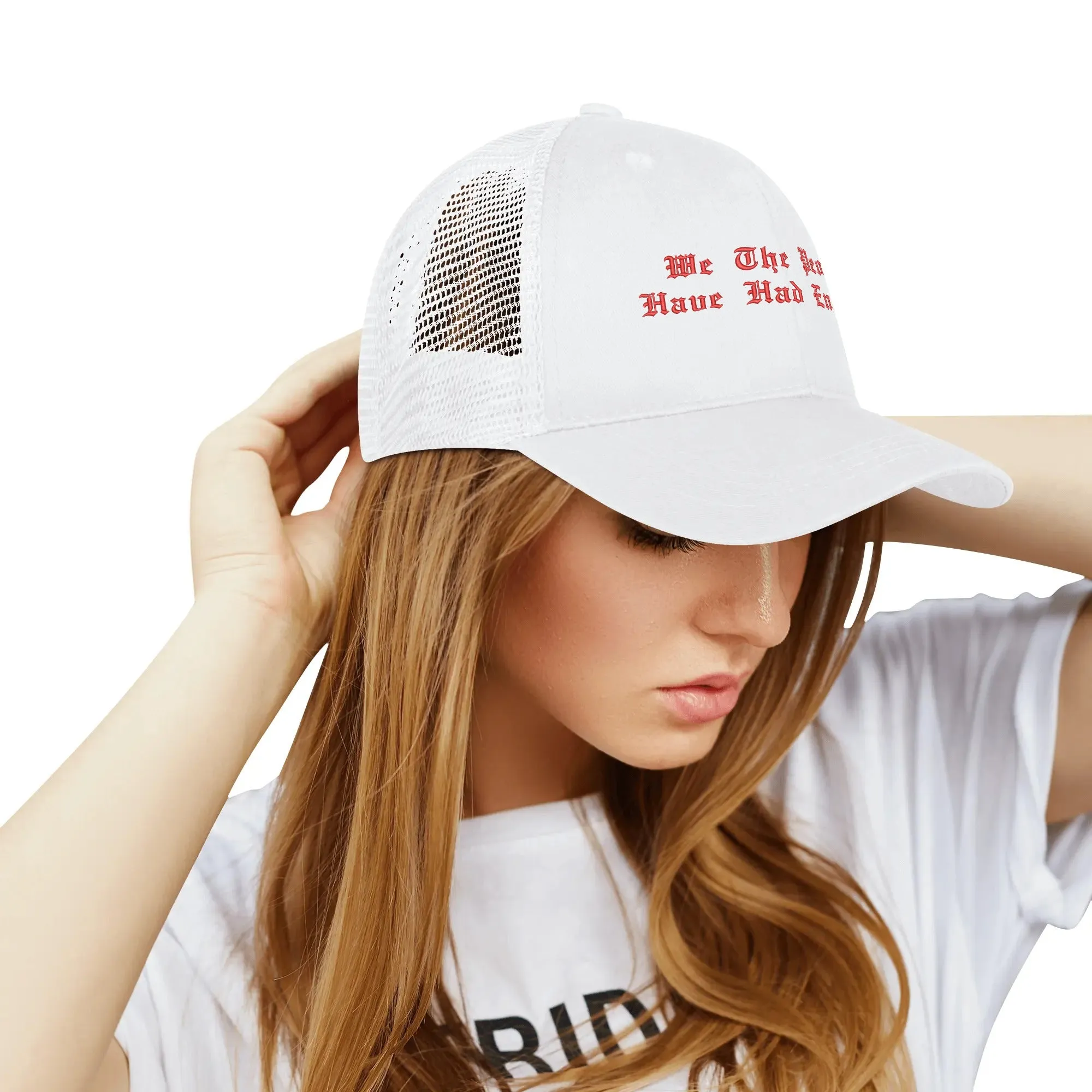 Patriotic Embroidered Trucker Hat