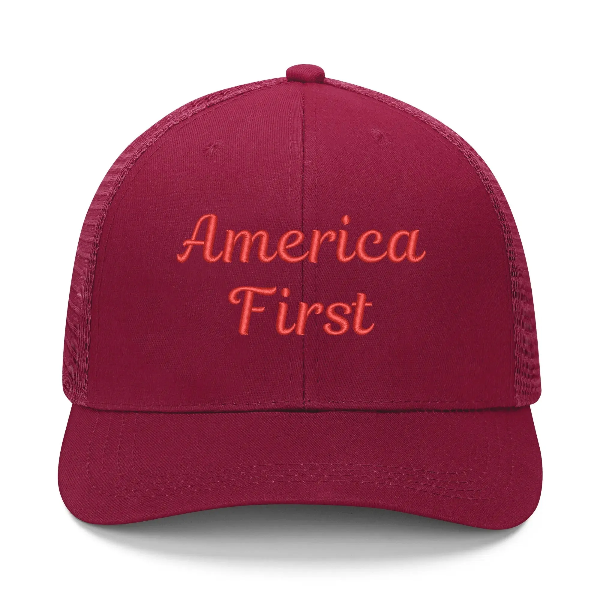 Patriotic Embroidered Trucker Hat