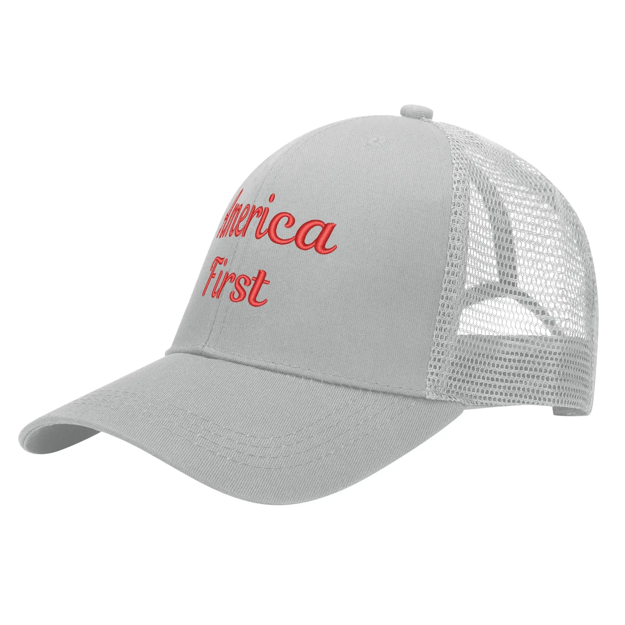 Patriotic Embroidered Trucker Hat