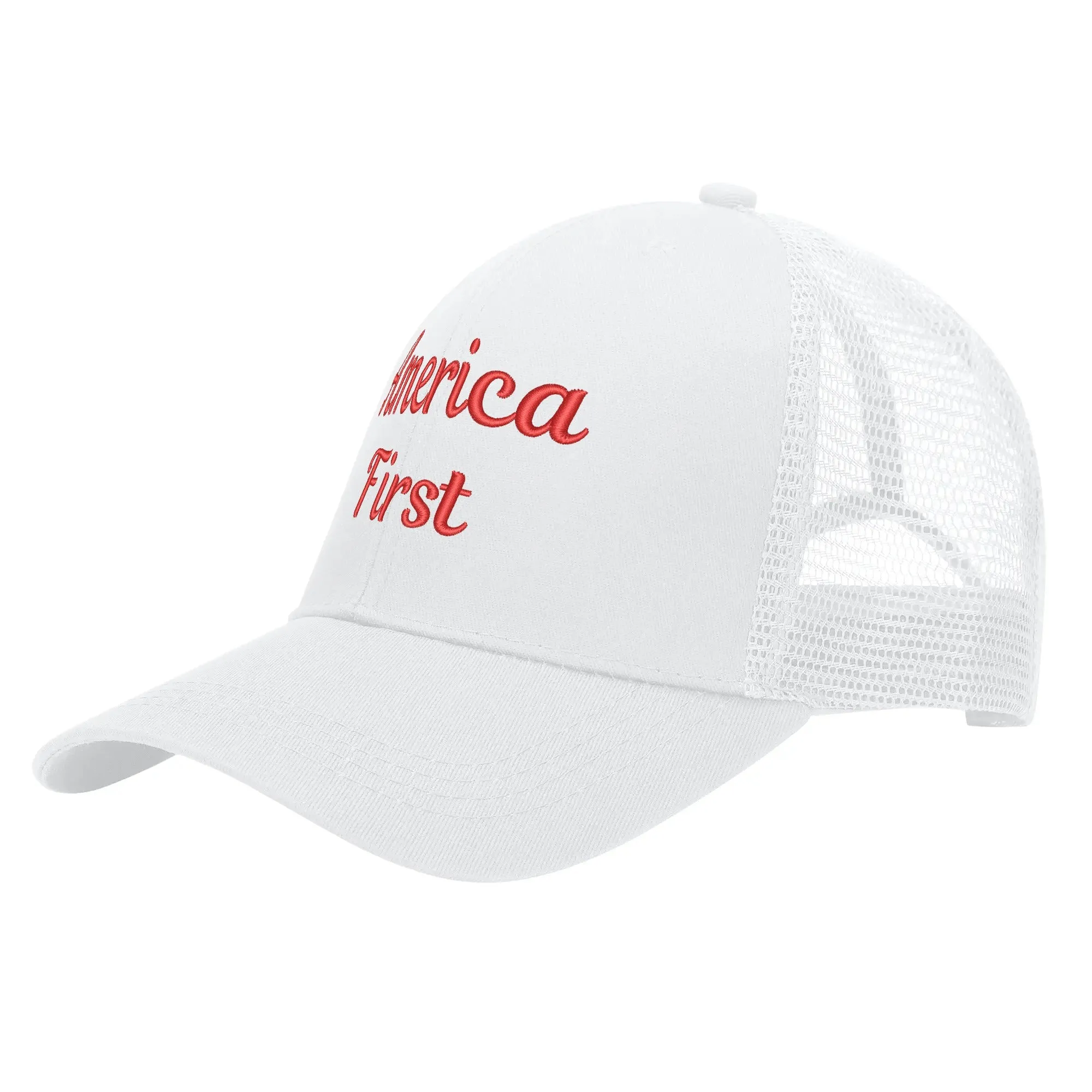 Patriotic Embroidered Trucker Hat