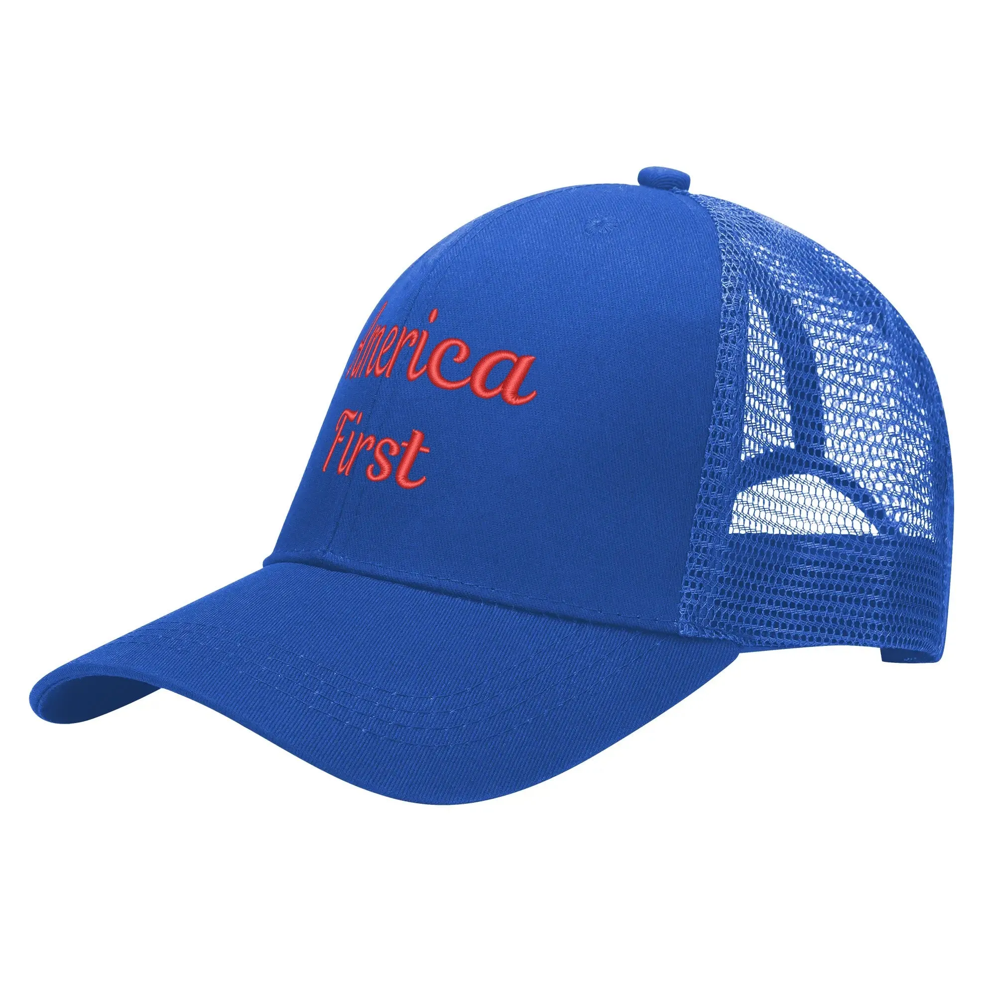 Patriotic Embroidered Trucker Hat