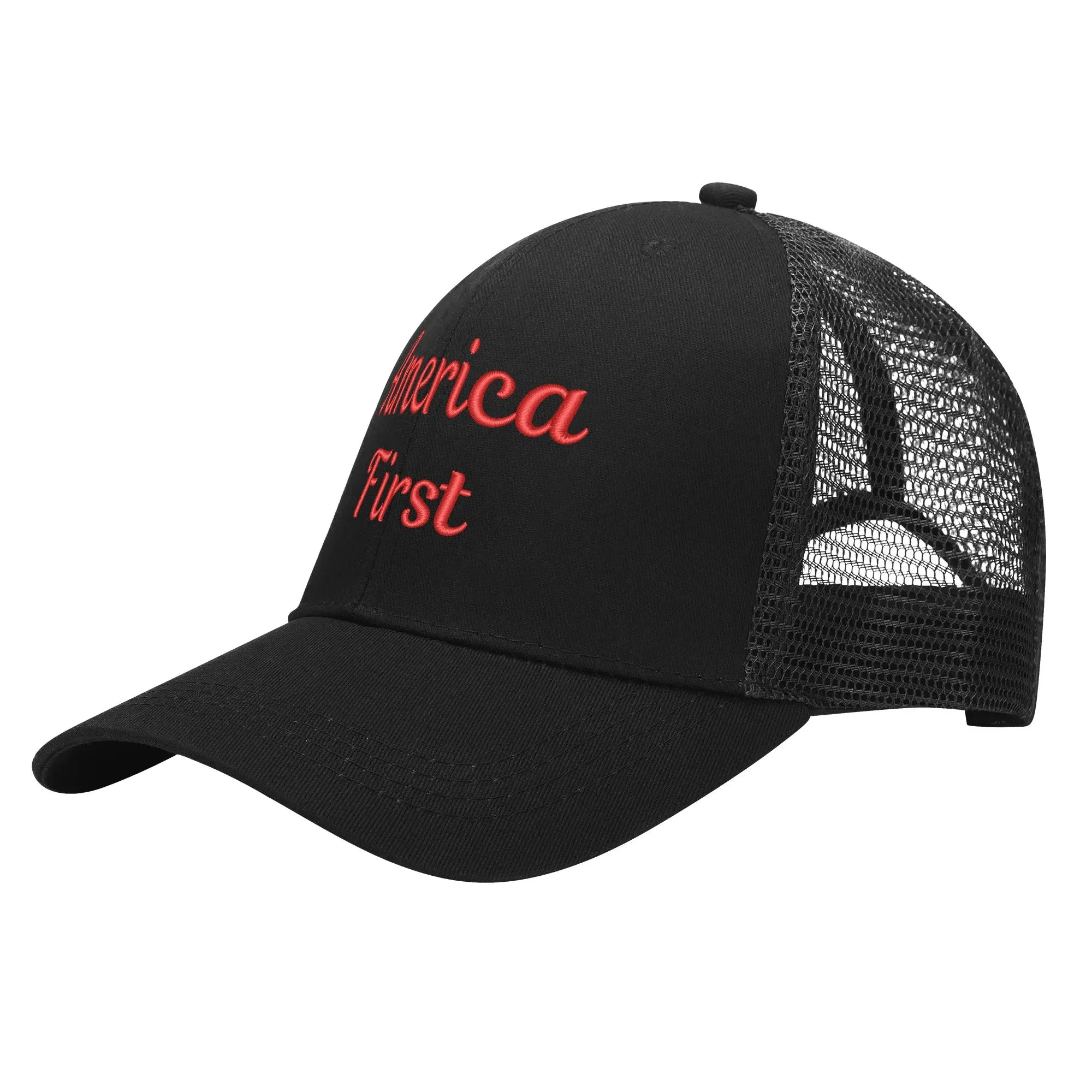 Patriotic Embroidered Trucker Hat