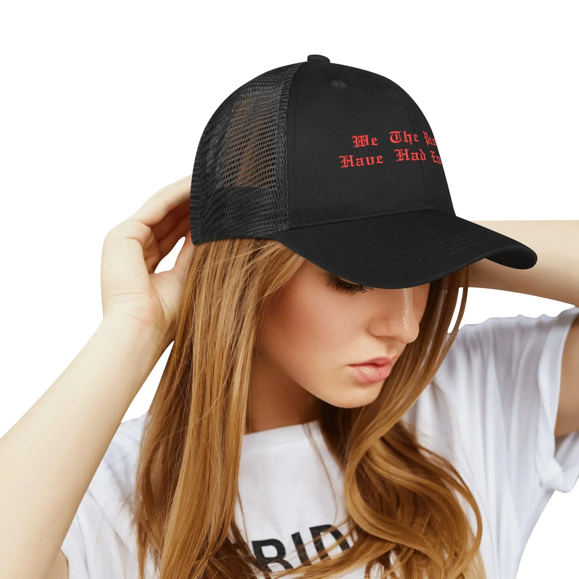 Patriotic Embroidered Trucker Hat
