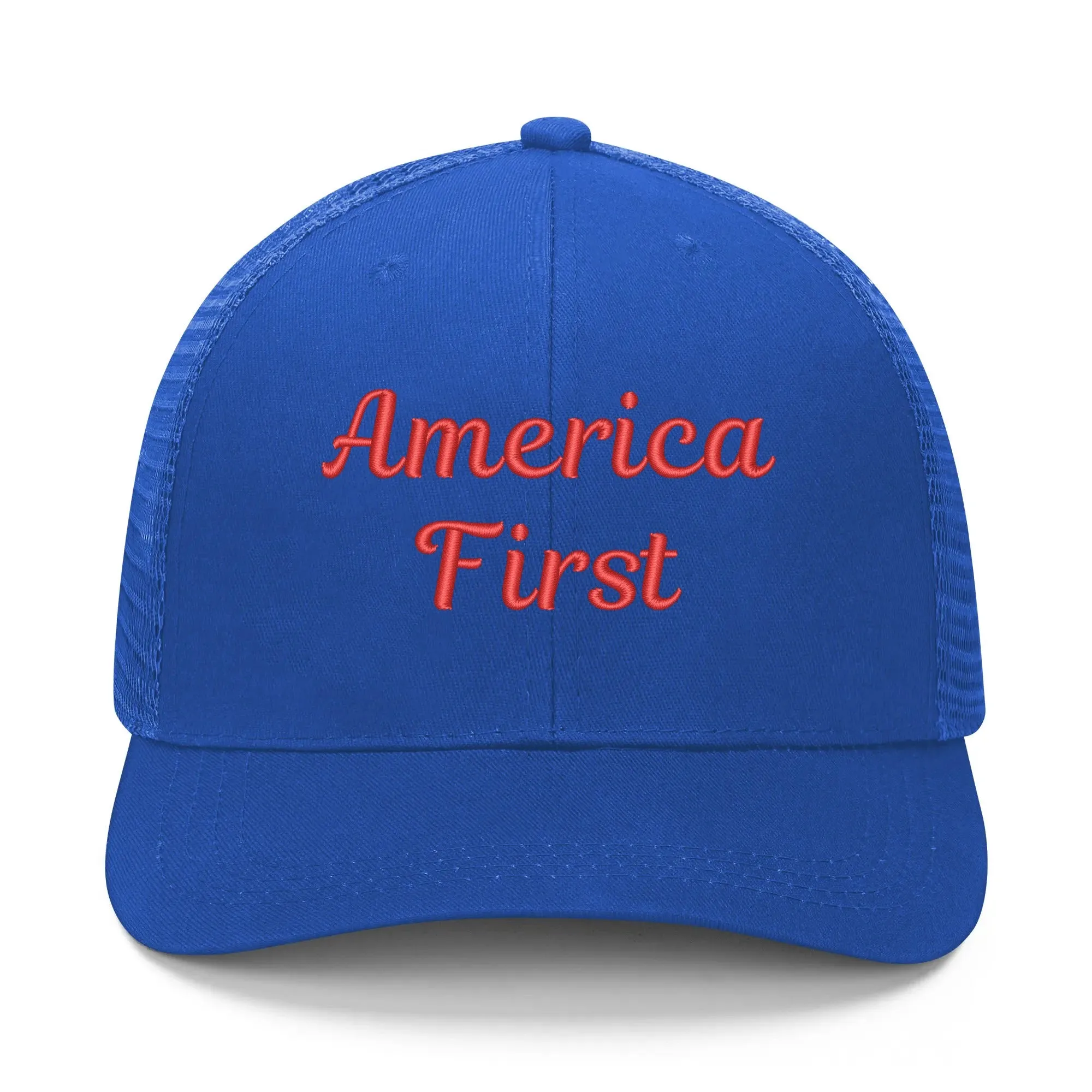 Patriotic Embroidered Trucker Hat