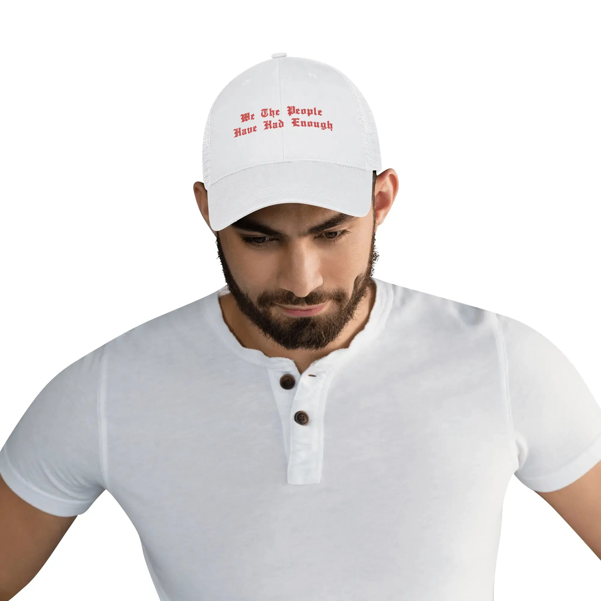 Patriotic Embroidered Trucker Hat