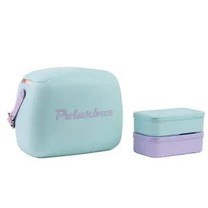 Polarbox CoolerBag & 2 Lunch Box Sky Blue Lilac 6 Liter 10012