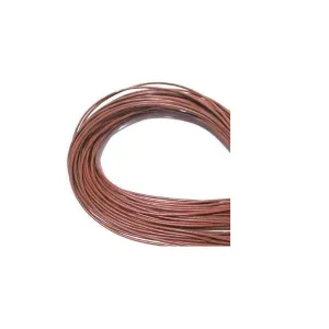 Premium Greek Round Natural Leather Cord - Salmon [EOL]
