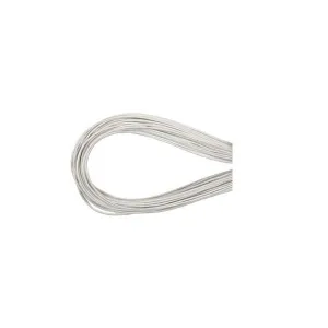 Premium Greek Round Natural Leather Cord - White [EOL]