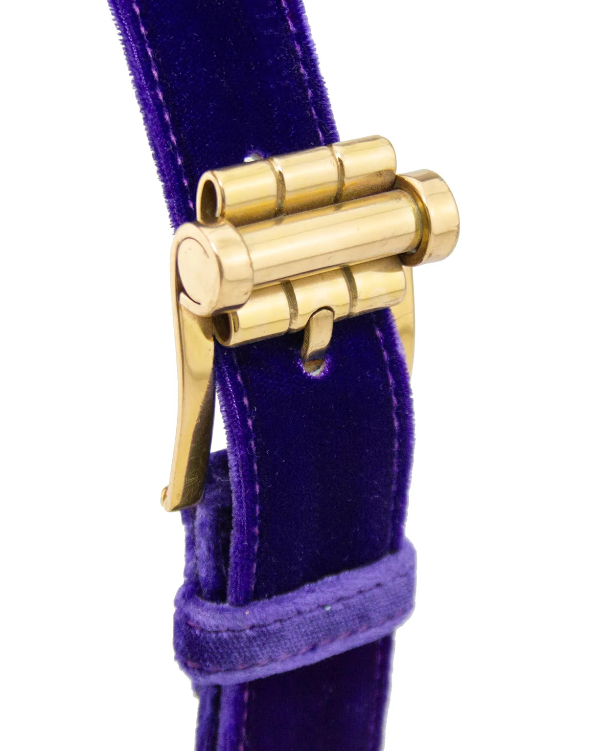 Purple Velvet and Pearl Belt