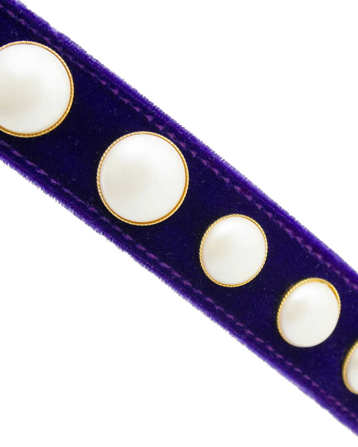 Purple Velvet and Pearl Belt