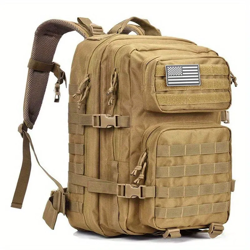 realaiot  Large Military Tactical Backpack With Laptop Compartment - 45L 3 Day Assault Pack For Men And Women - Molle Bag For Camping And Outdoor Activities