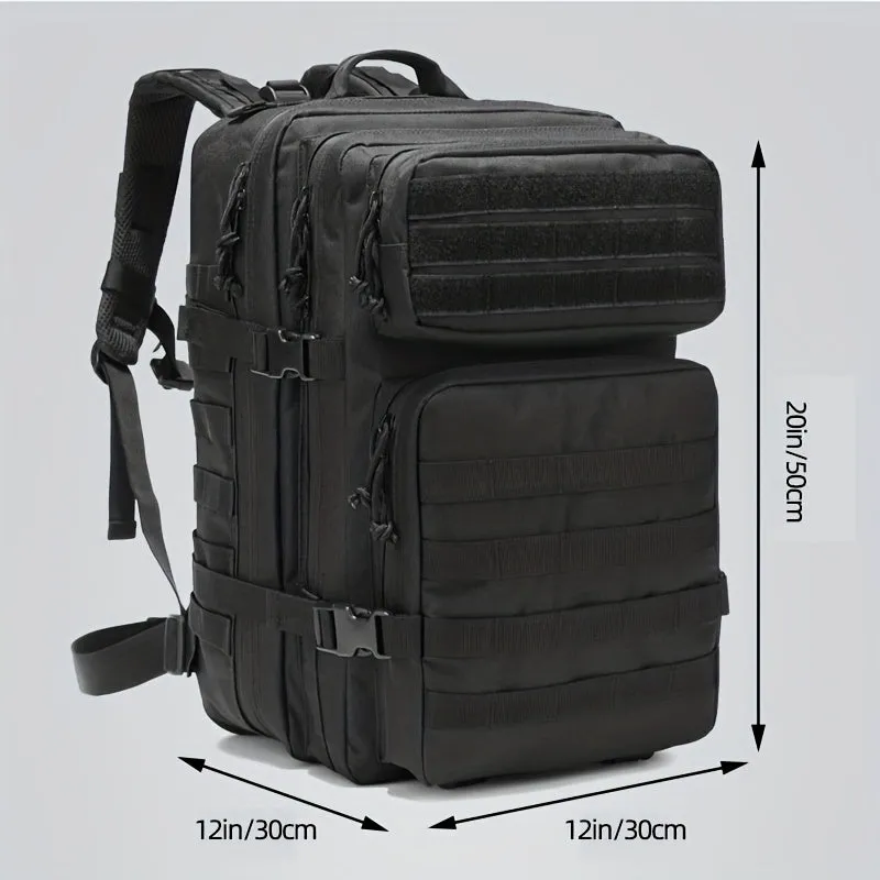 realaiot  Large Military Tactical Backpack With Laptop Compartment - 45L 3 Day Assault Pack For Men And Women - Molle Bag For Camping And Outdoor Activities