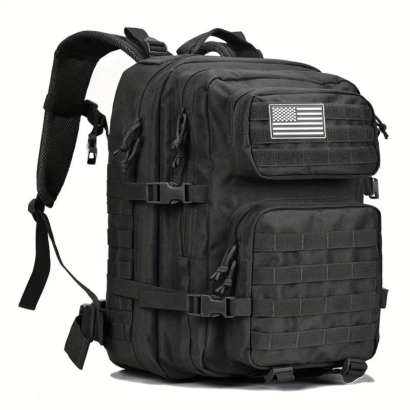 realaiot  Large Military Tactical Backpack With Laptop Compartment - 45L 3 Day Assault Pack For Men And Women - Molle Bag For Camping And Outdoor Activities