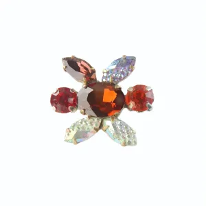 Red glass embellishment button