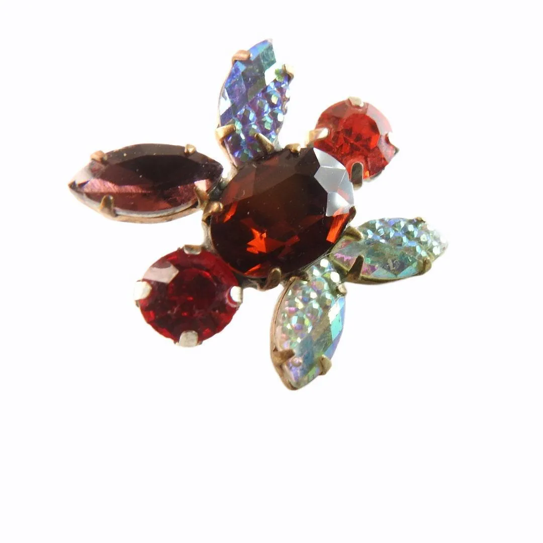 Red glass embellishment button
