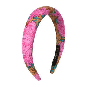Reverie Pink 3 cm Padded Cotton Headband