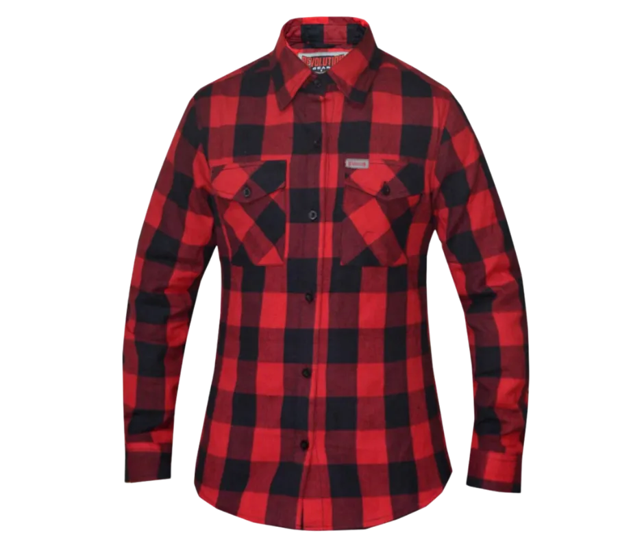 Revolution Gear Black and Red Ladies Flannel CLOSEOUT