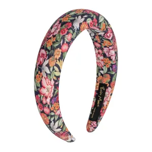 Royal Garland Print 3 cm Padded Cotton Headband