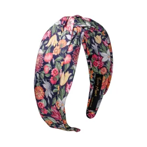 Royal Garland Print Entwined Cotton Headband