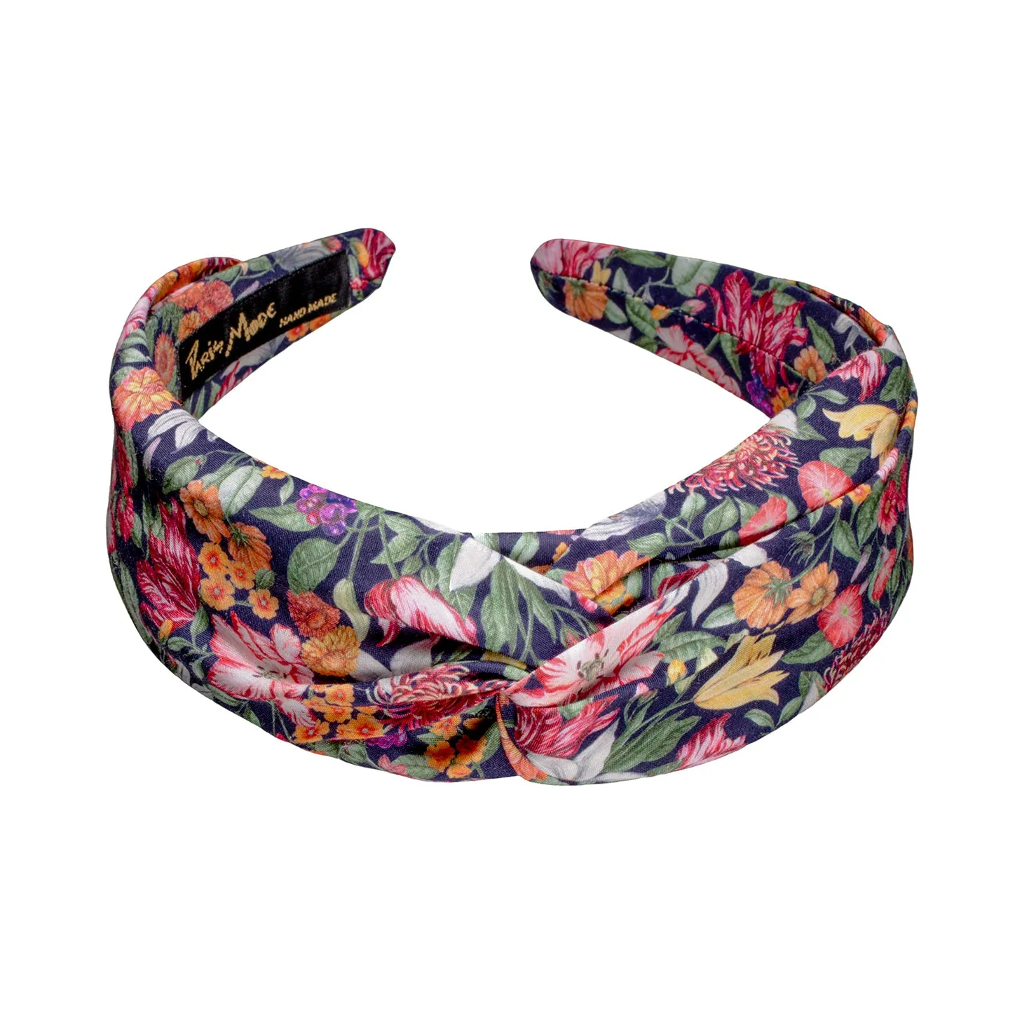 Royal Garland Print Entwined Cotton Headband