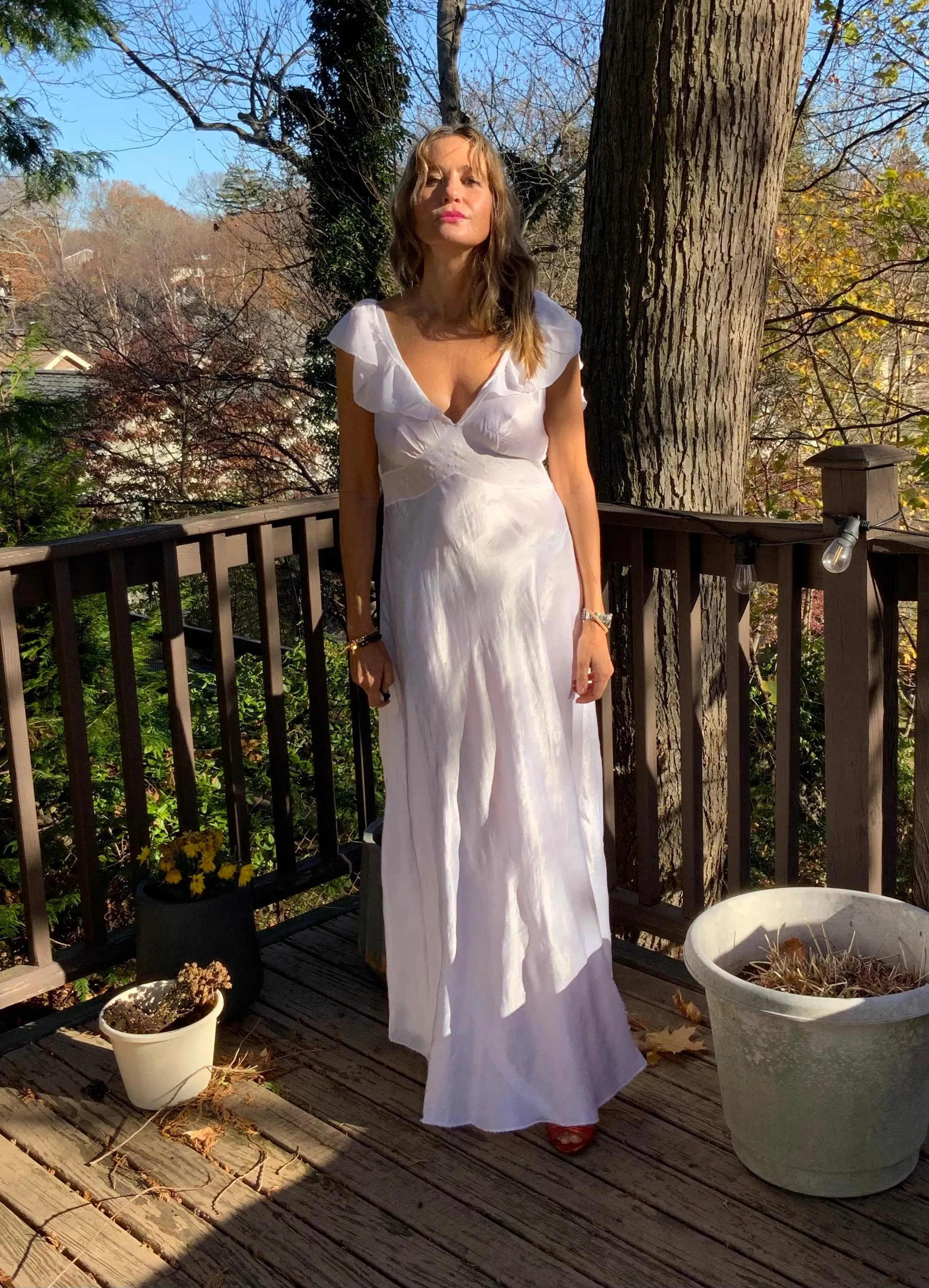 Satin Bridal Nightgown - 40s - 40N