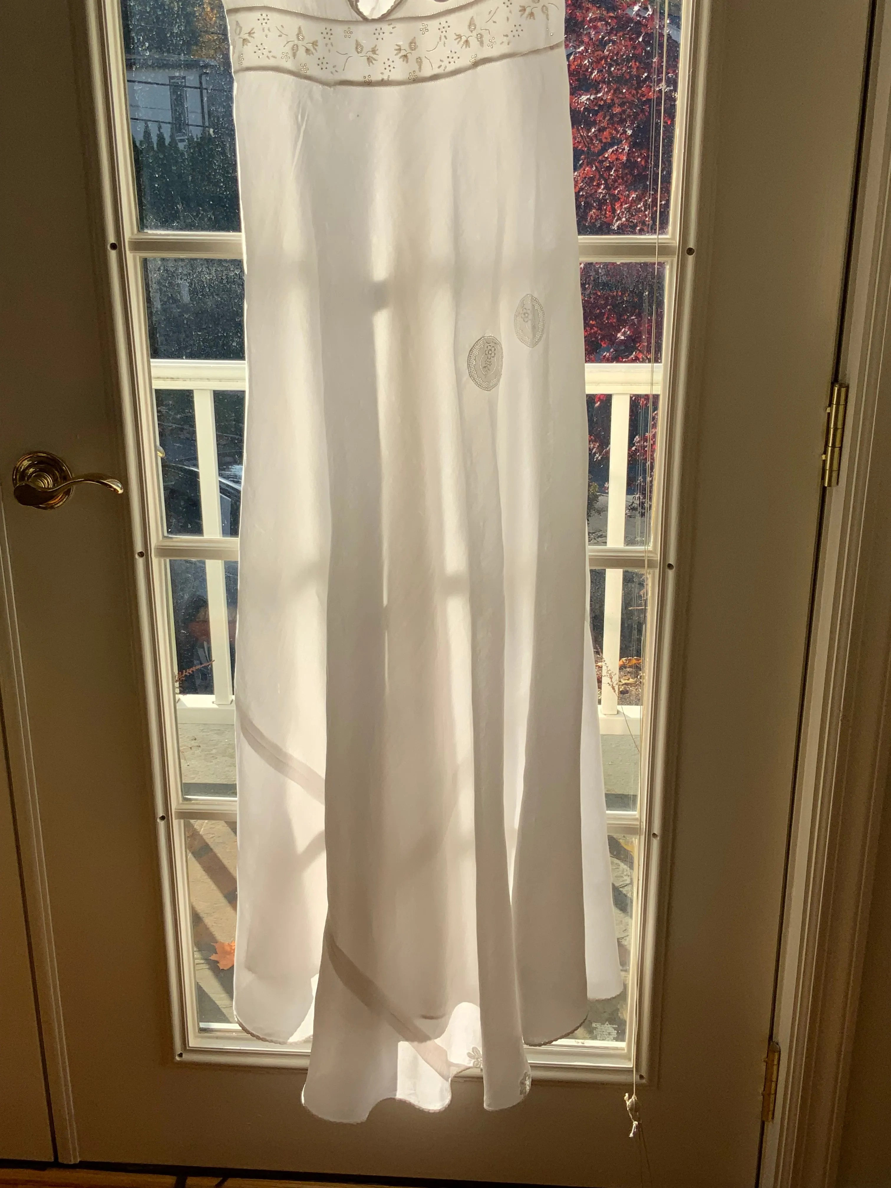 Satin Bridal Nightgown - 40s - 40N
