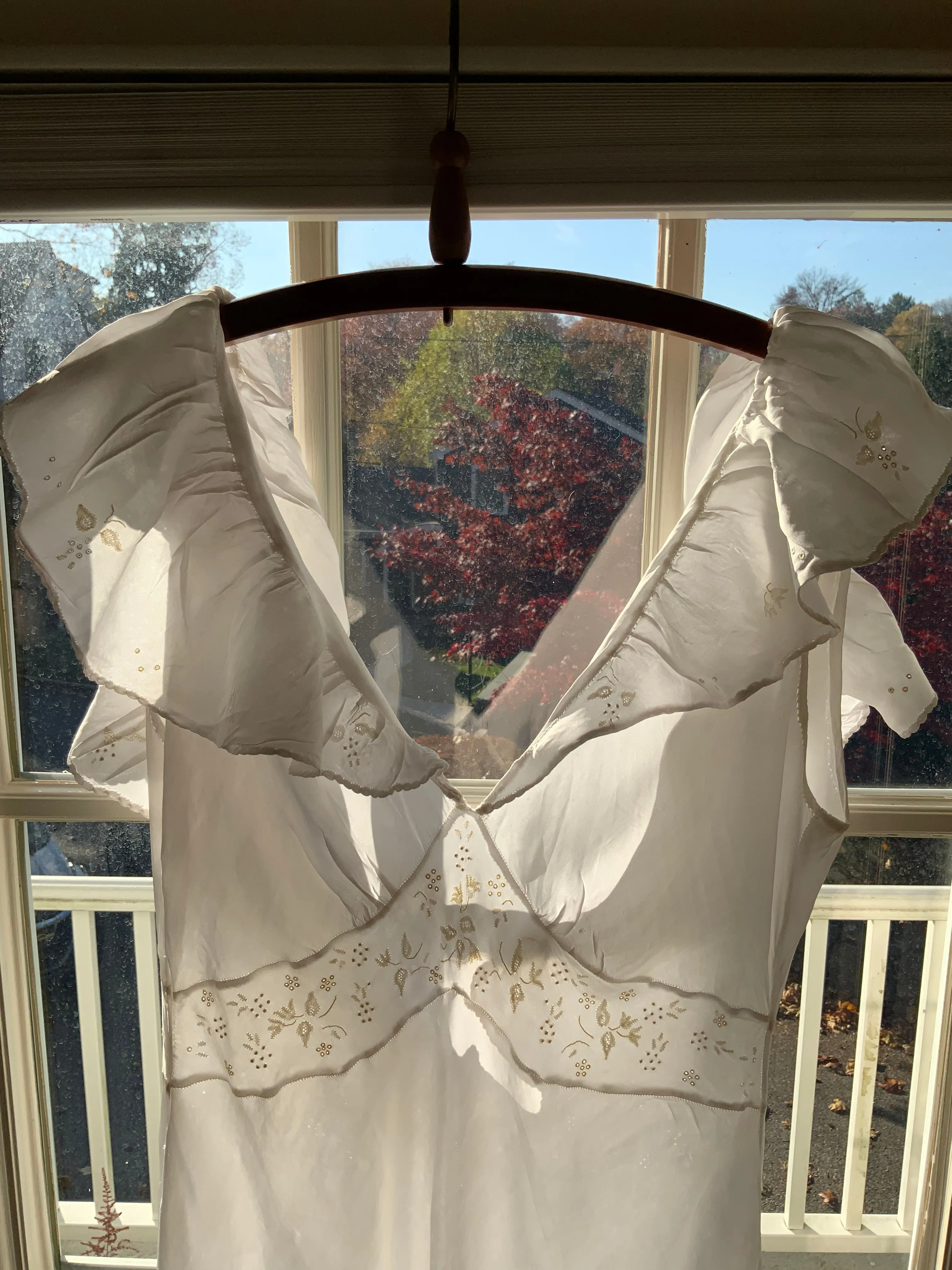 Satin Bridal Nightgown - 40s - 40N