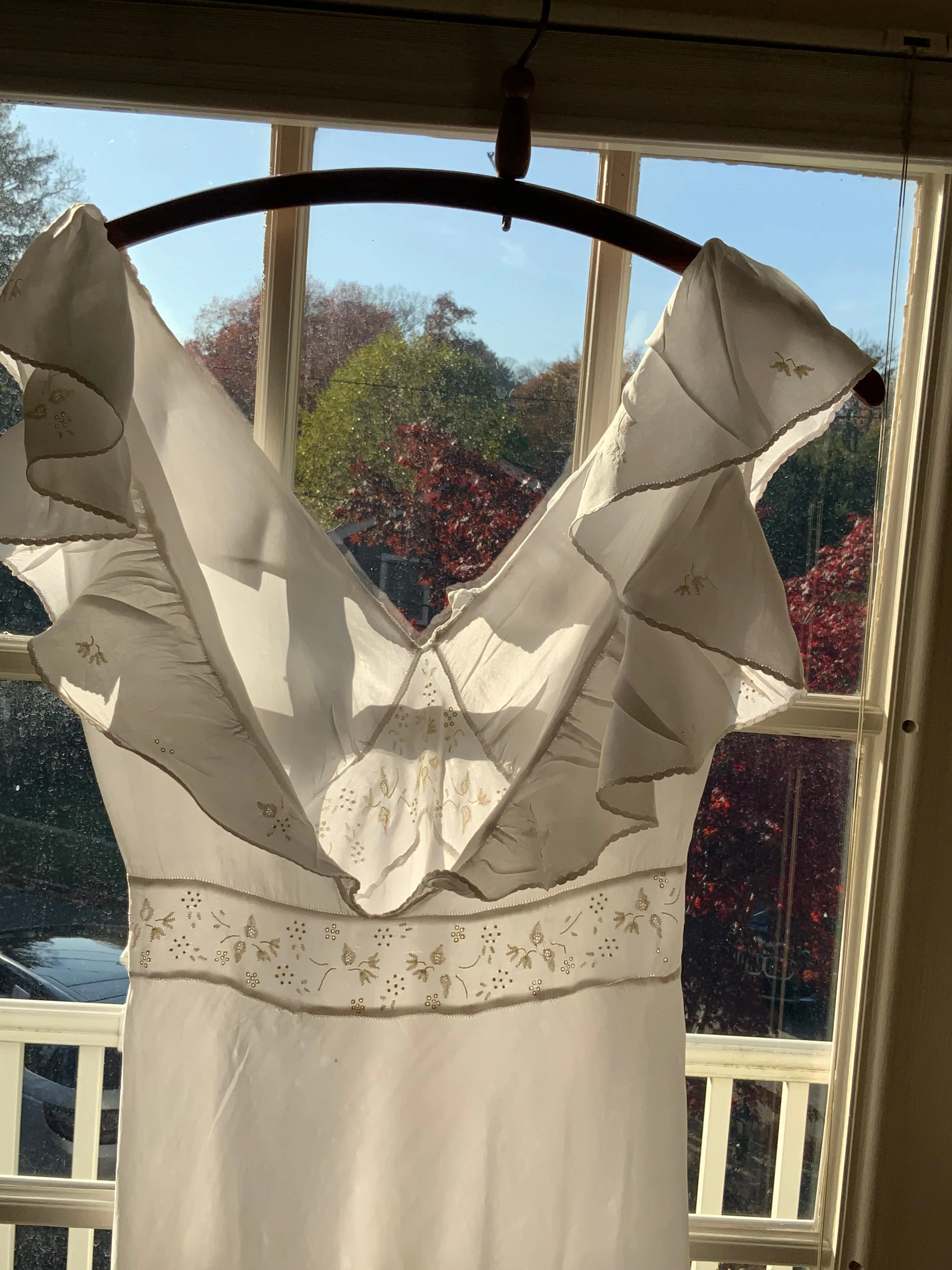 Satin Bridal Nightgown - 40s - 40N
