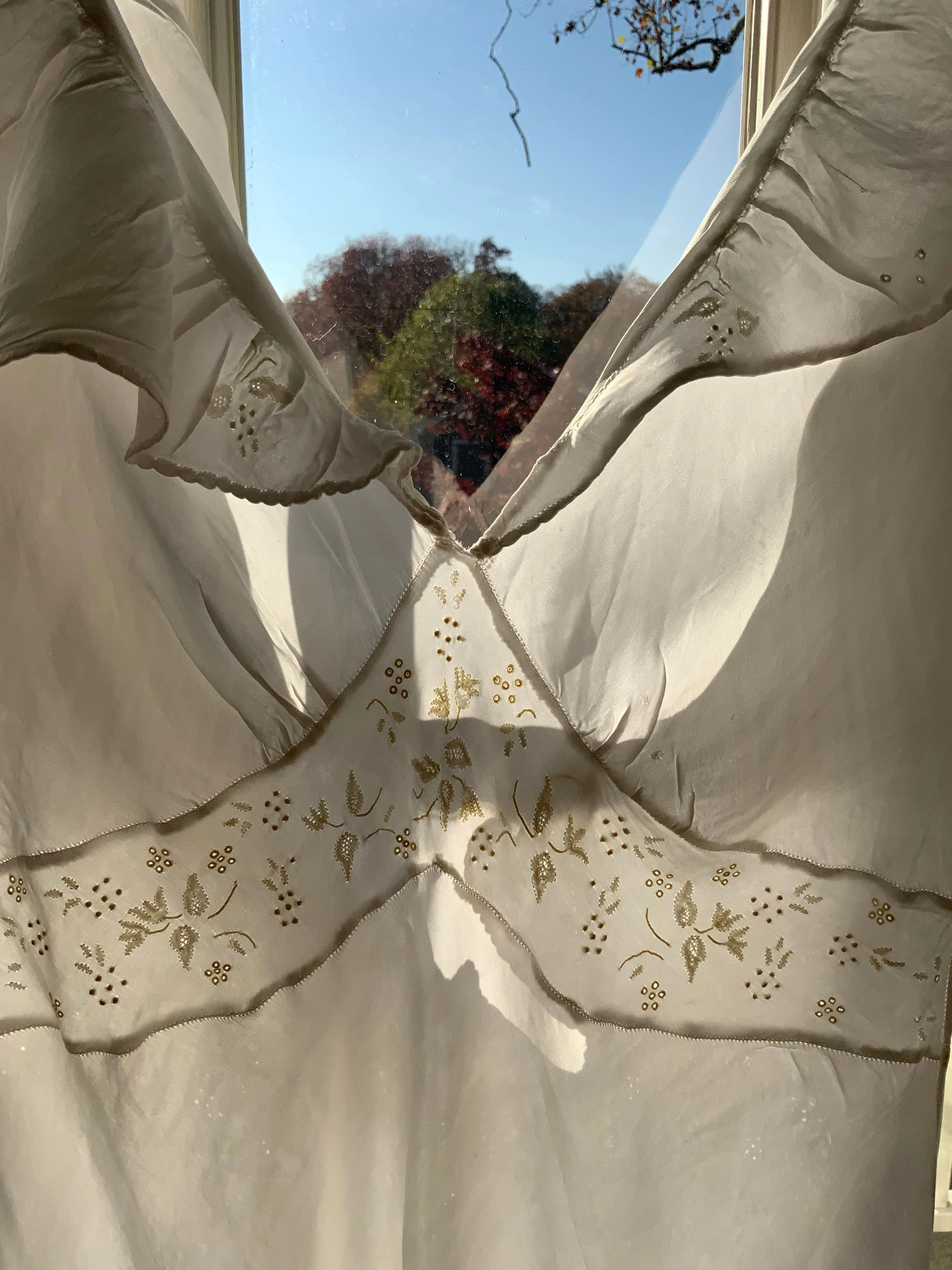 Satin Bridal Nightgown - 40s - 40N