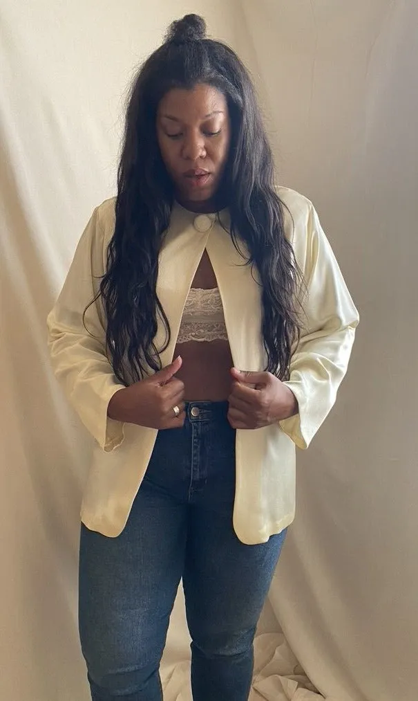 Satin Power Blouse