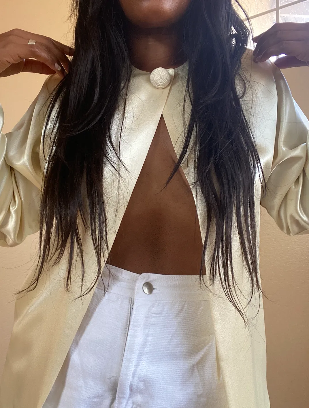 Satin Power Blouse