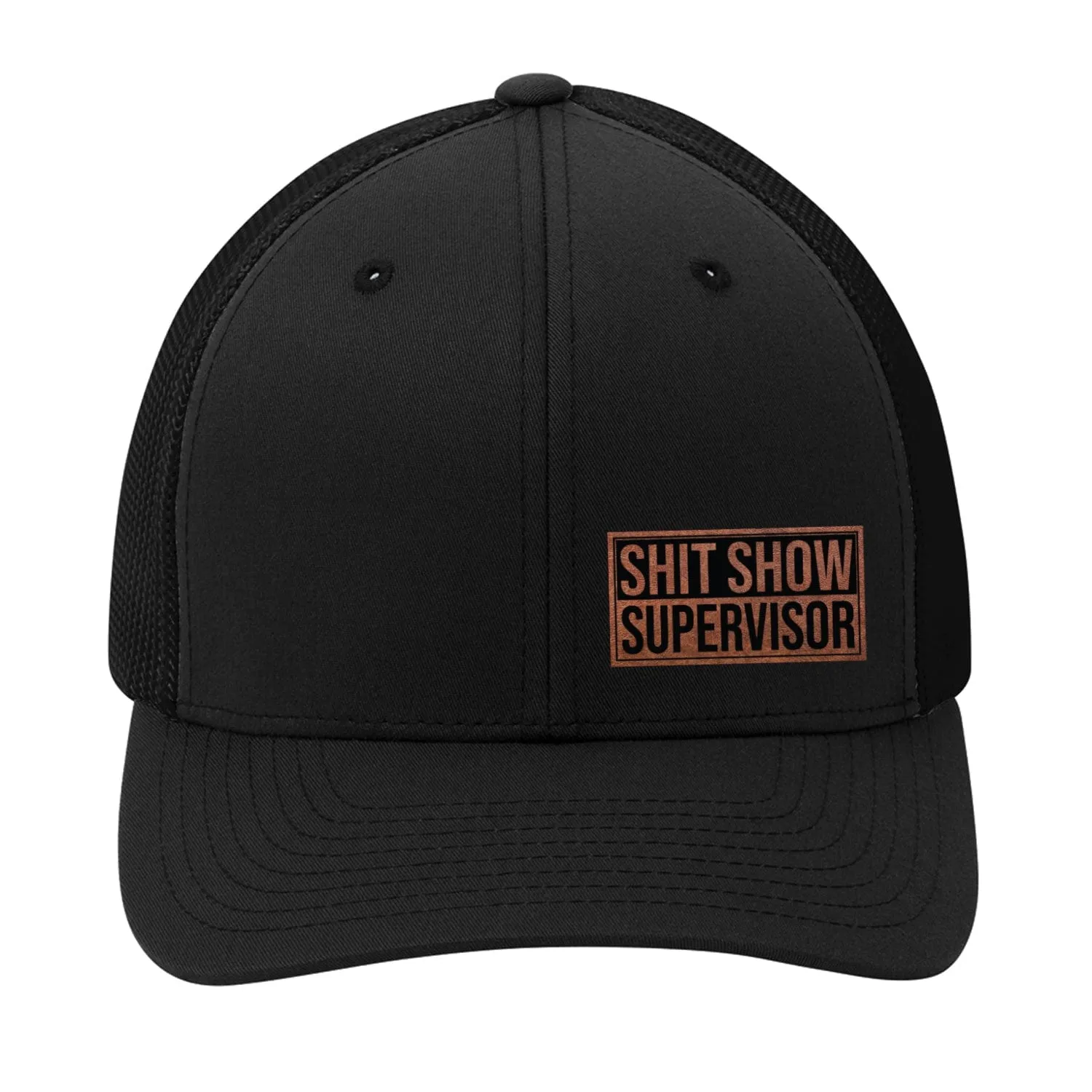 Shit Supervision Leather Patch Hat