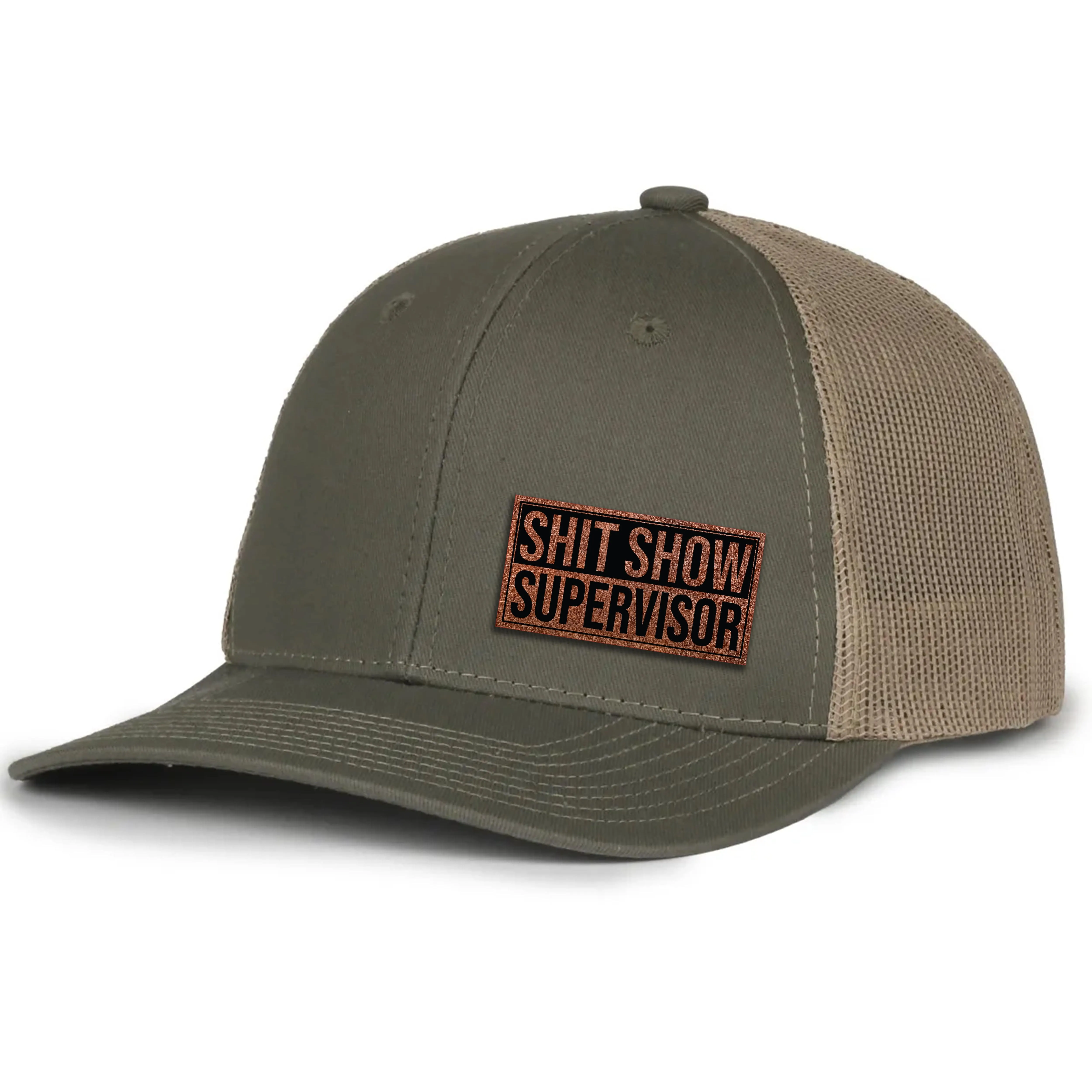 Shit Supervision Leather Patch Hat