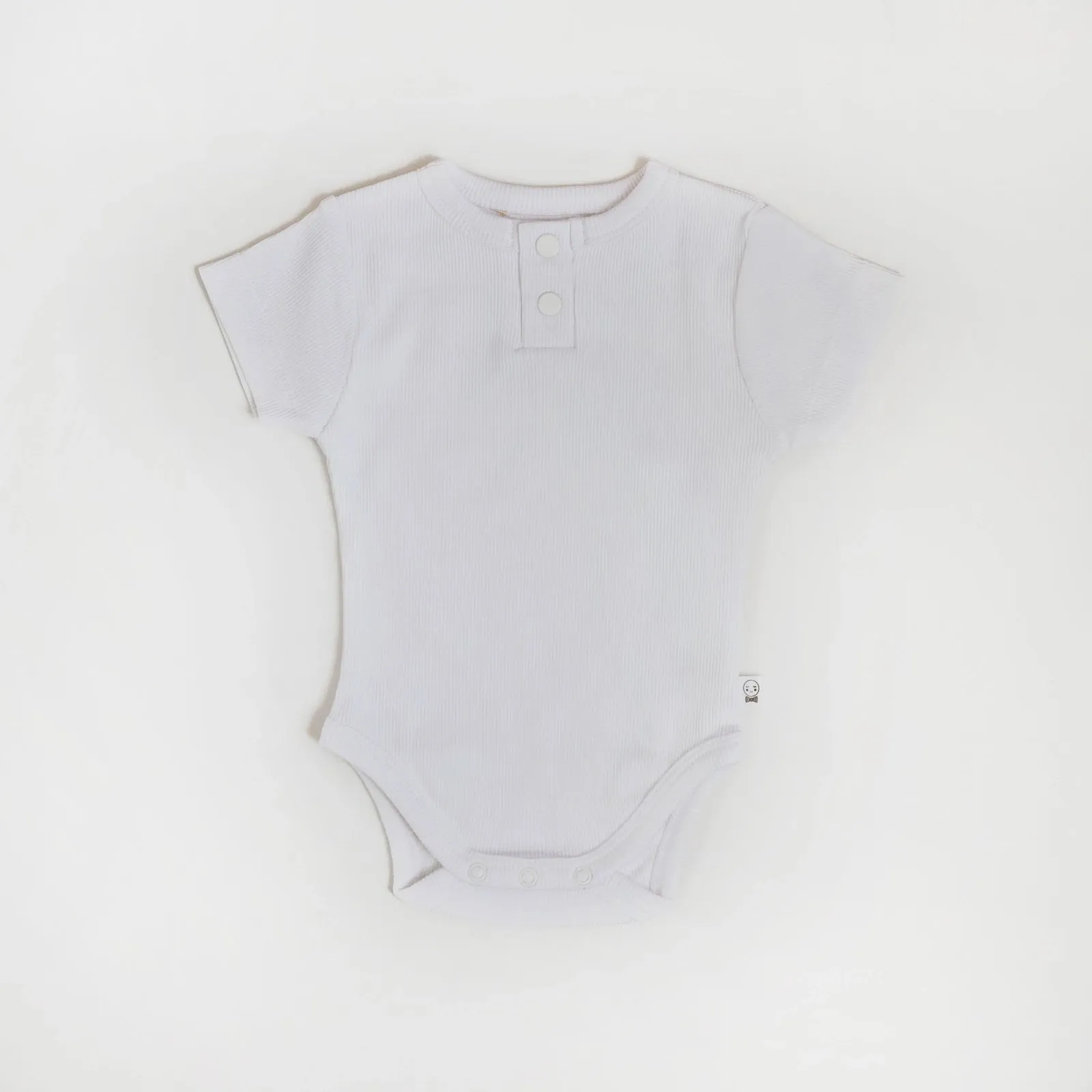 Snuggle Hunny Organic Ribbed Short Sleeve Bodysuit - Milk