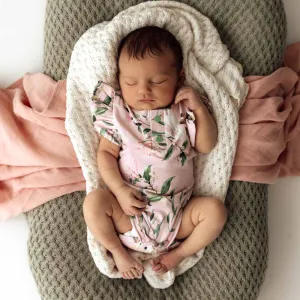 Snuggle Hunny Organic Short Sleeve Frill Bodysuit - Cockatoo