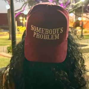 Somebody's Problem Suede Baseball Cap