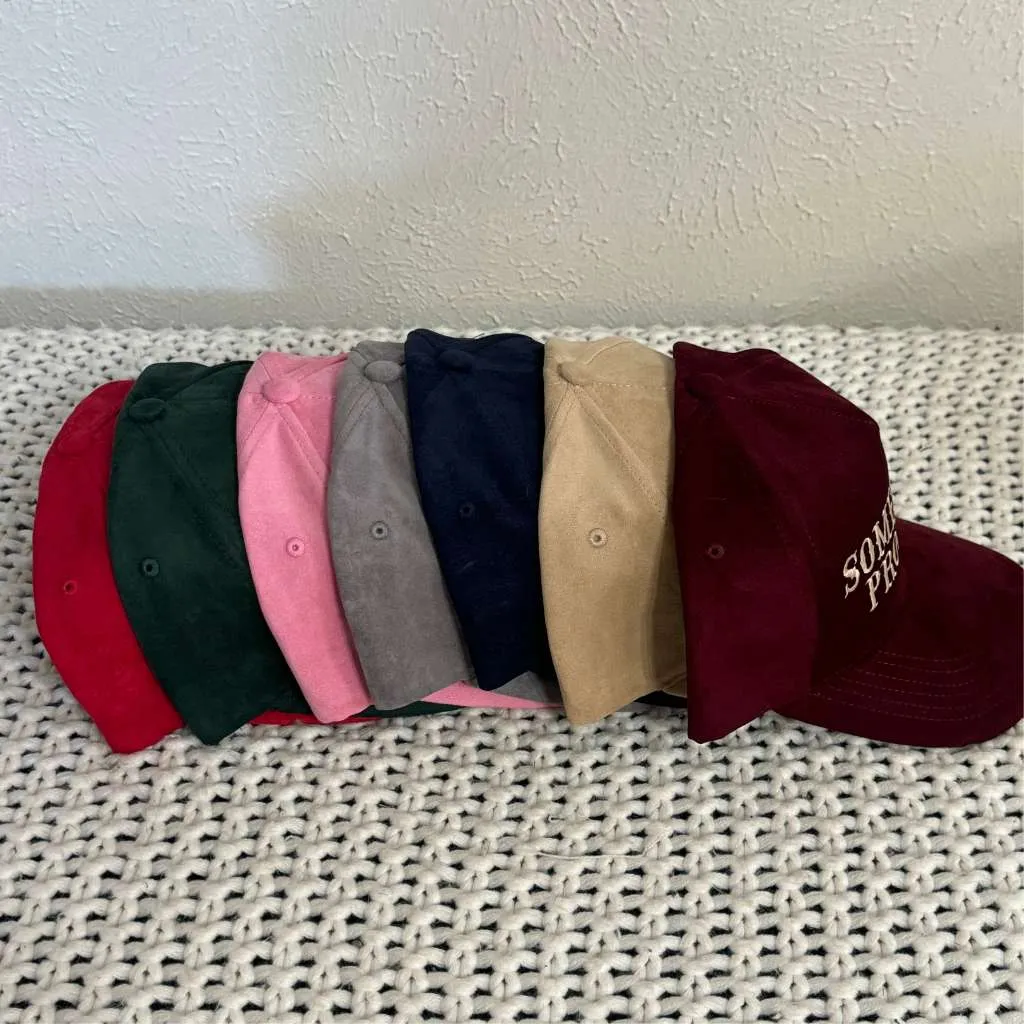 Somebody's Problem Suede Baseball Cap