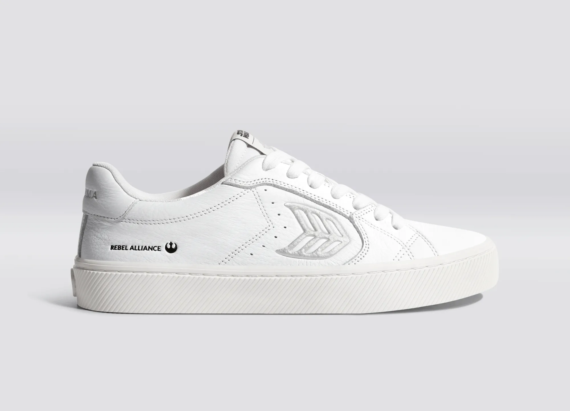 STAR WARS SALVAS White Premium Leather Princess Leia Silver Logo Sneaker Men