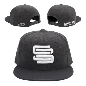 Supreme Suspensions® Gray On Gray Two-Toned Premium Snapback Race Hat