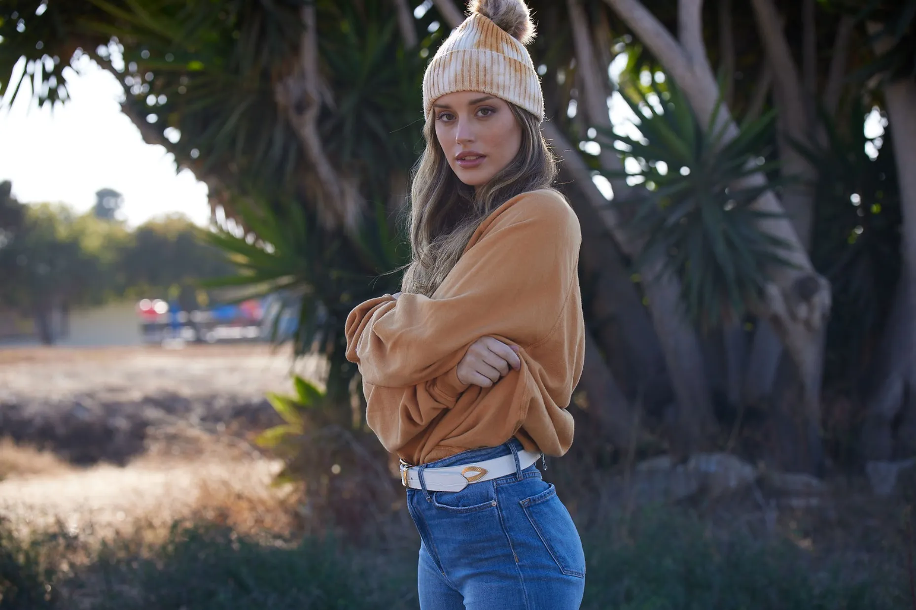 Tie Dye Hat : Tan