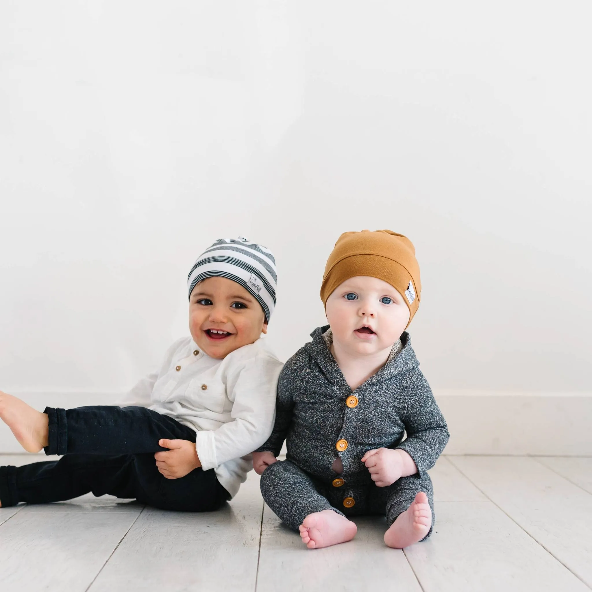 Top Knot Hat - Camel