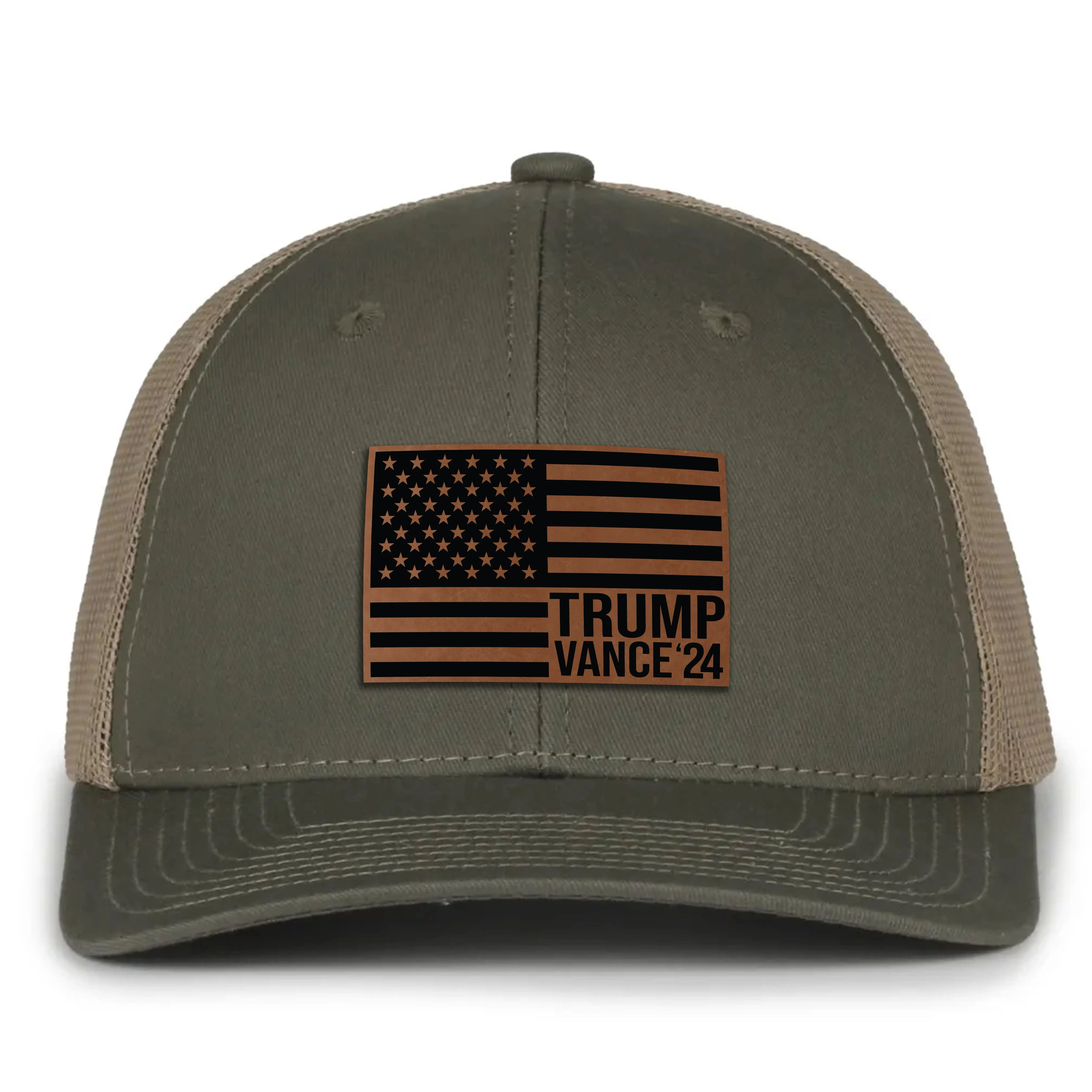 Trump Vance 2024 Leather Patch Hat
