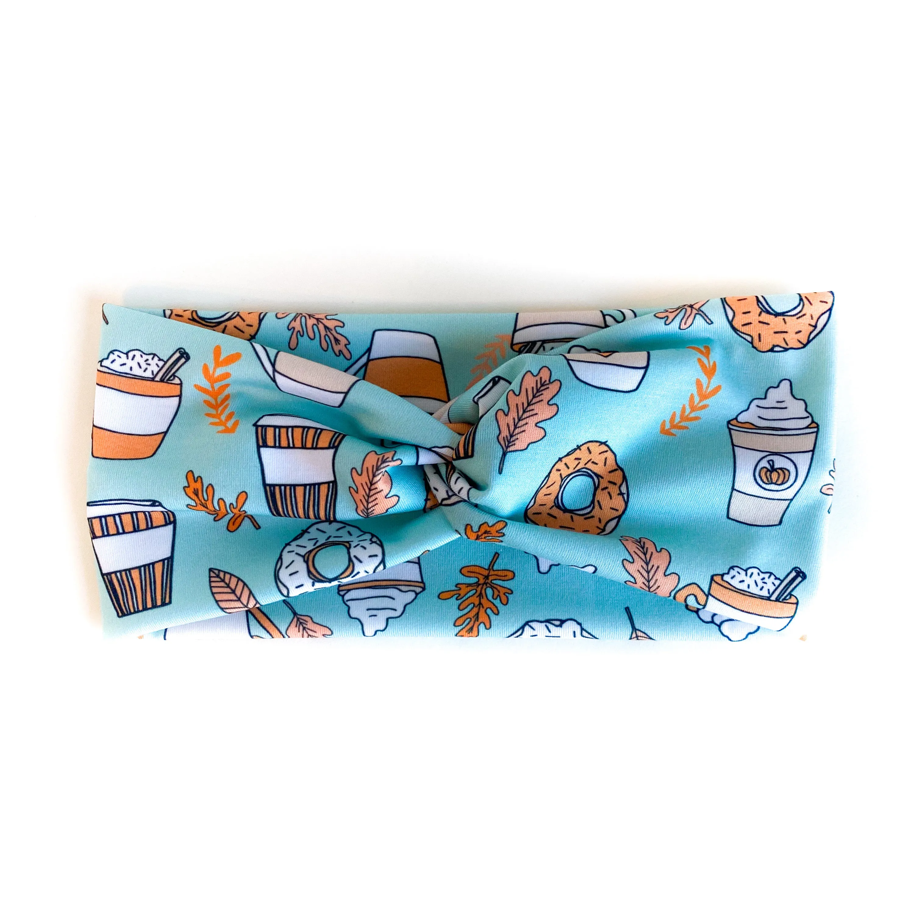 Turquoise Coffee & Donuts Headband