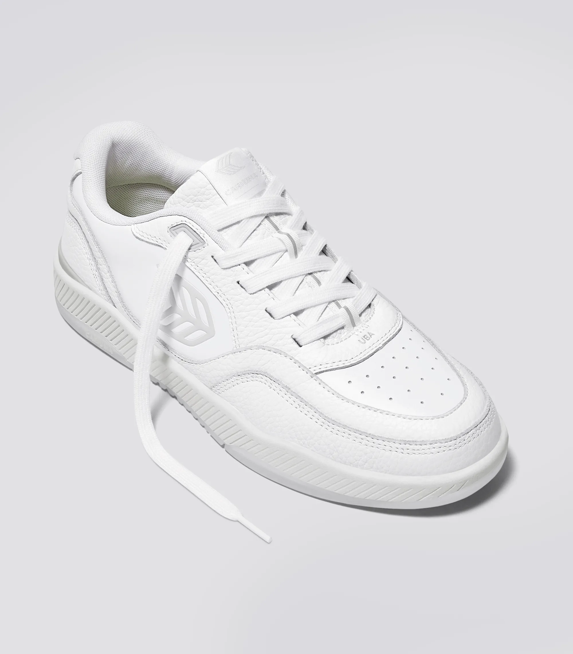 UBA White Premium Leather Ice Logo Sneaker Men