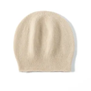 Unisex Cashmere Slouchy Beanie Hat Cashmere Double-Layered Ski Cap