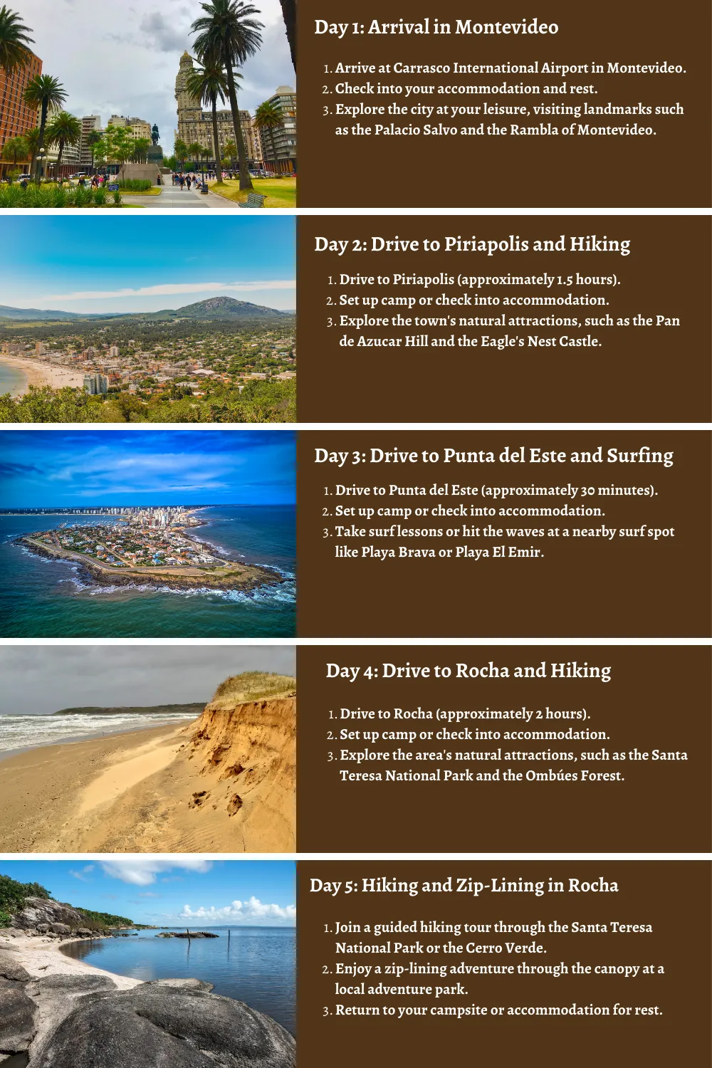 Uruguay - Coastal Charms and Cultural Elegance: A 10 Day Itinerary  to Camping, Surfing, Climbing, Hiking, and Zip-Lining