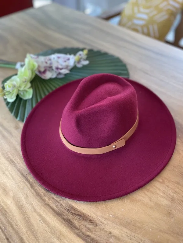 Vegan Felt Leather Band - Panama Hat