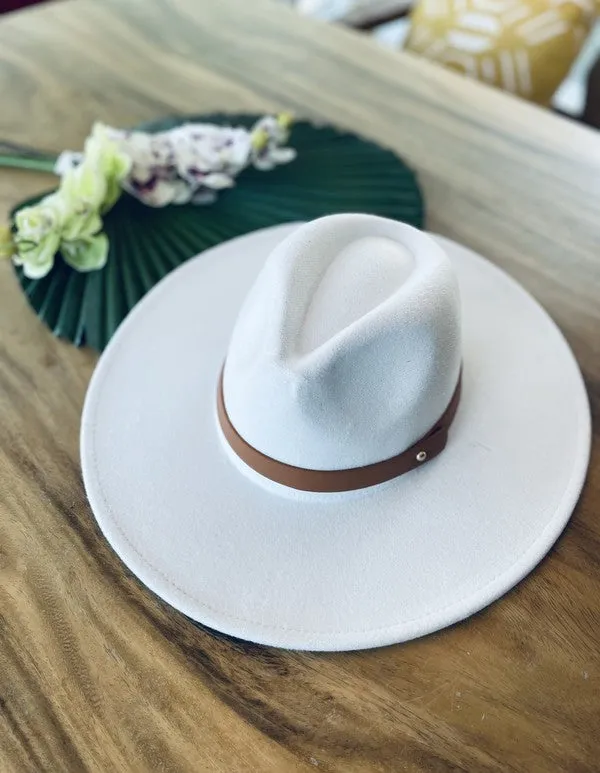 Vegan Felt Leather Band - Panama Hat