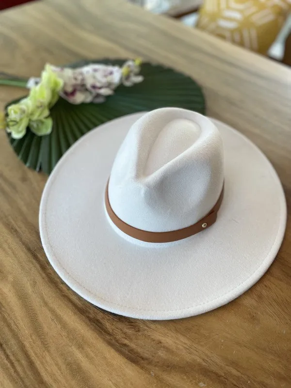Vegan Felt Leather Band - Panama Hat
