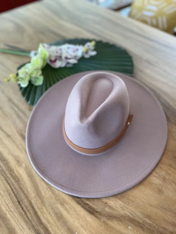 Vegan Felt Leather Band - Panama Hat